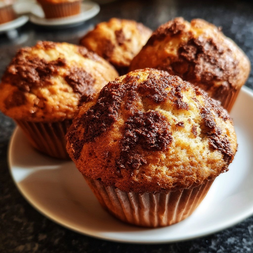 Muffins mit Vanille und Kakao