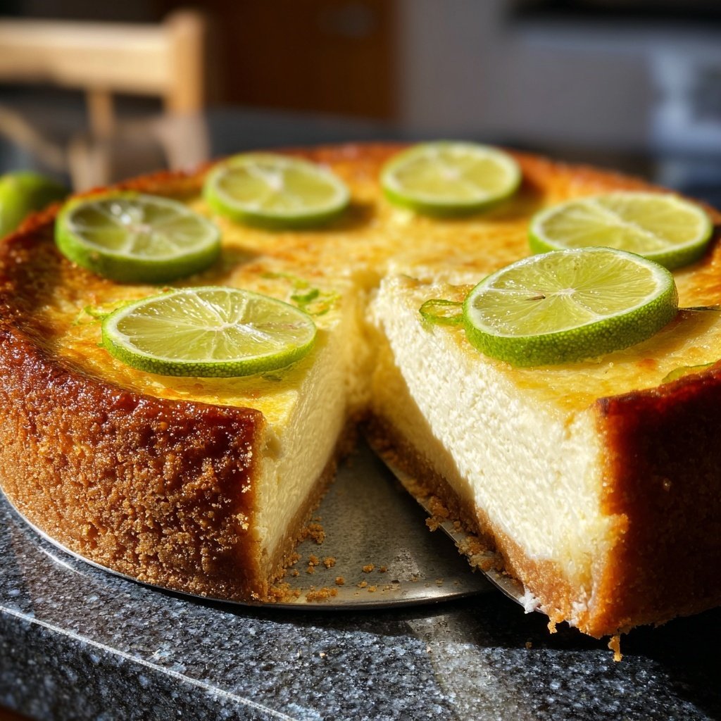 Käsekuchen mit Quark und Limette