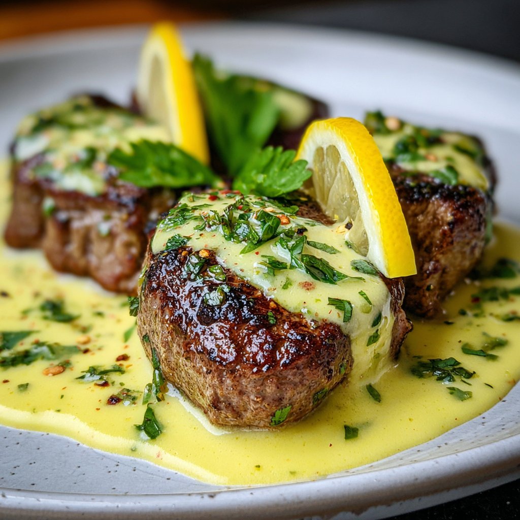 Kalbsmedaillons mit Zitronensauce