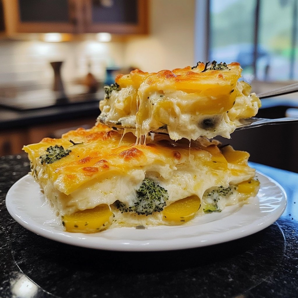 Kartoffelauflauf mit Brokkoli