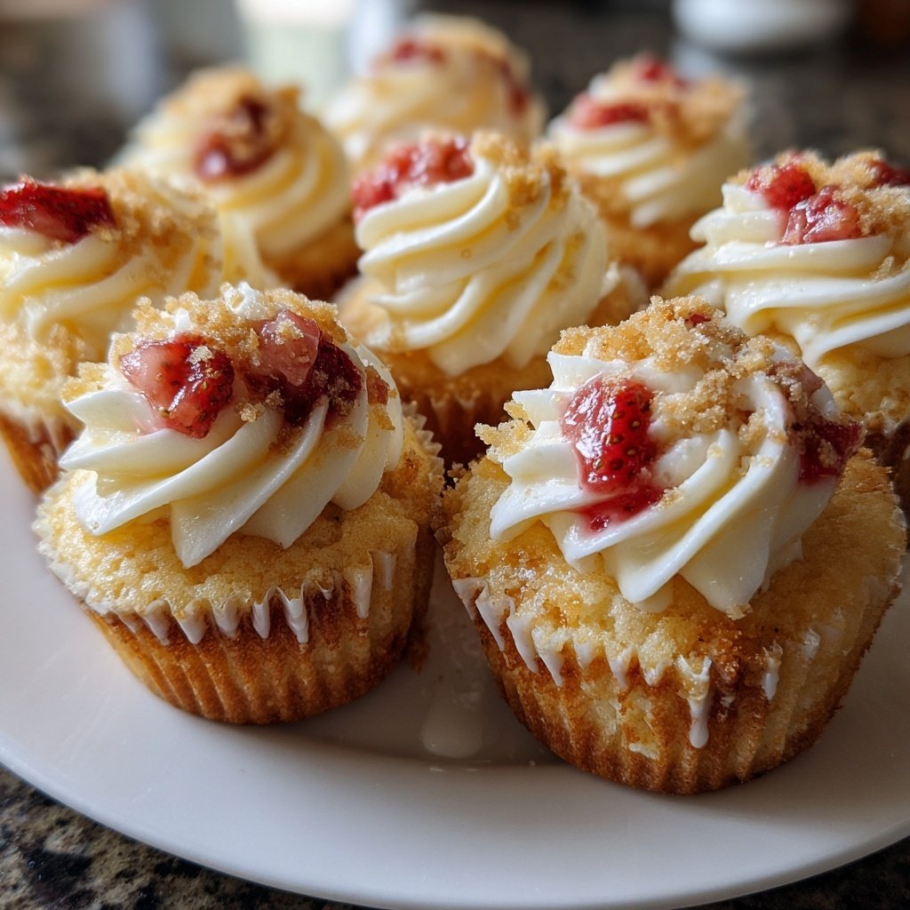 Erdbeer Vanille Cupcake Bites