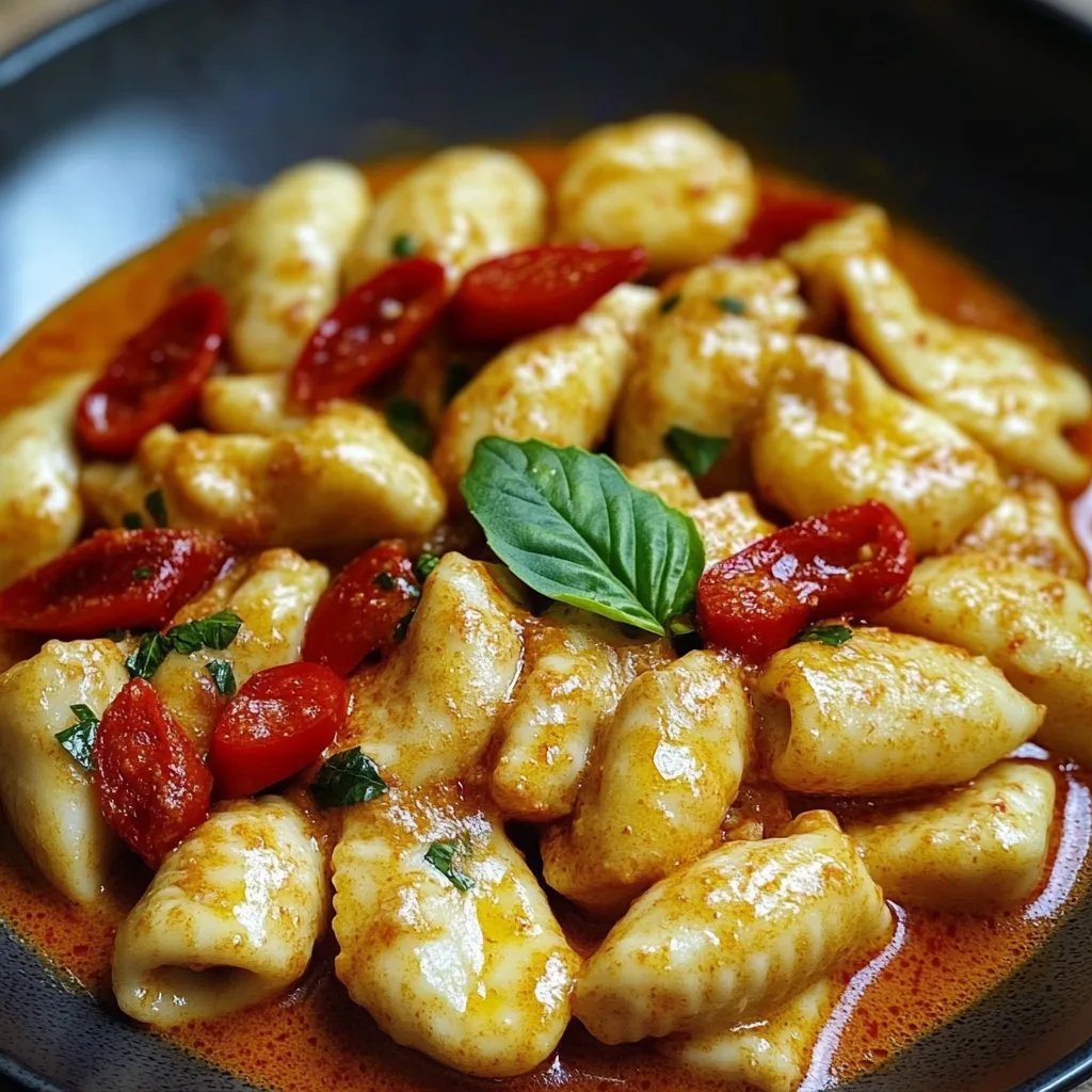 Cremiges Paprika-Sahne-Hähnchen mit Gnocchi