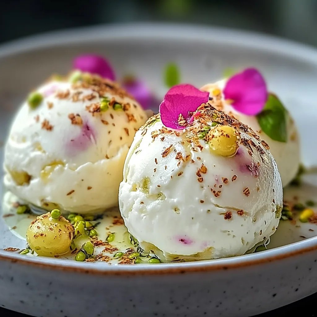 Rosen-Pistazien-Käsekuchen-Eis