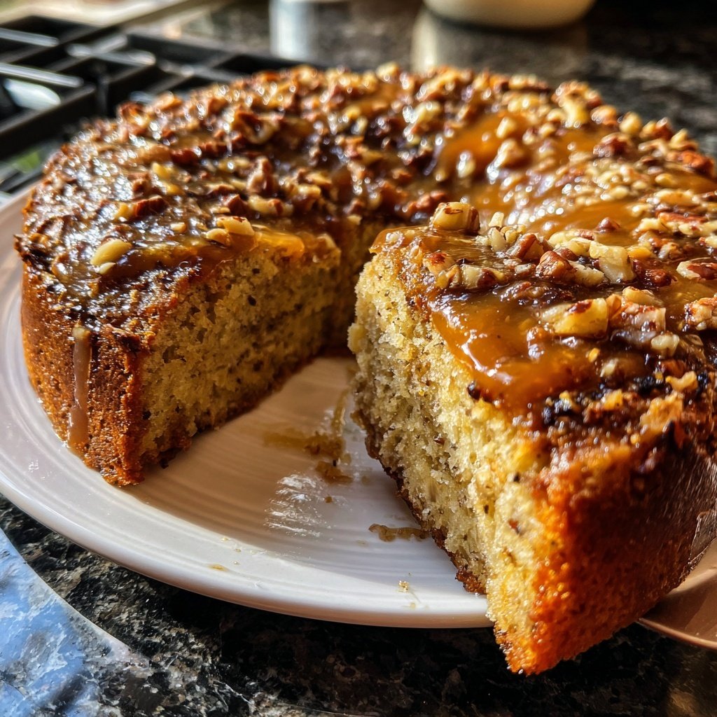 Bananenkuchen mit Nusskruste