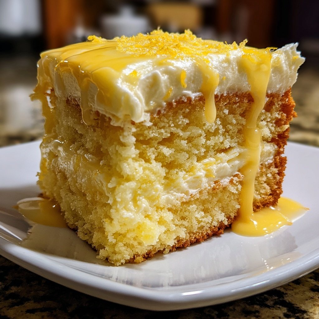 Geburtstagskuchen mit Zitronencreme