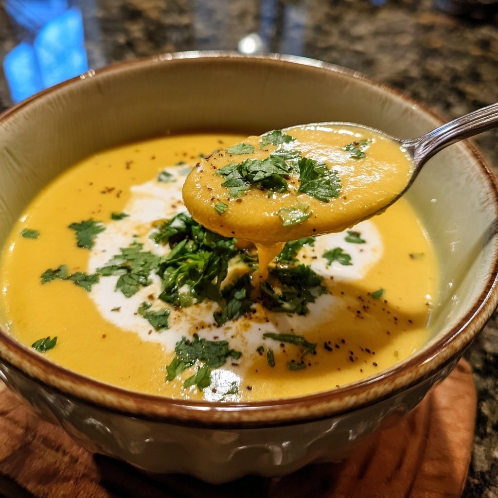 Cremige Blumenkohlsuppe mit Curry