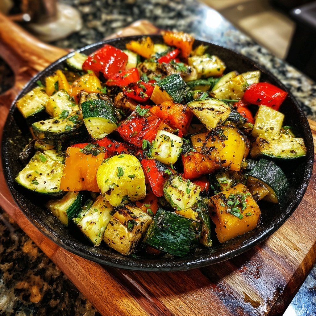 Grill Beilagen Mit Zucchini Würfeln