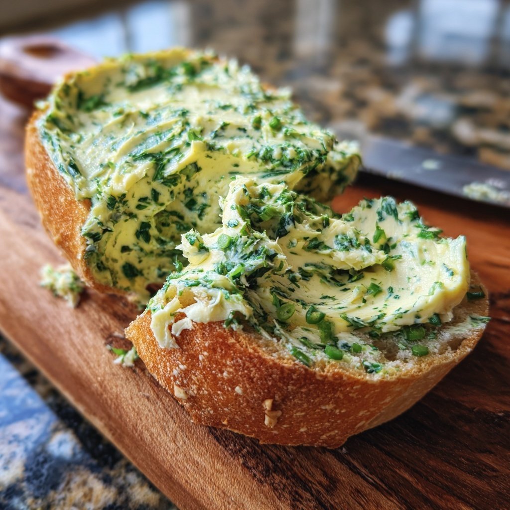 Hausgemachte Kräuterbutter Für Baguette