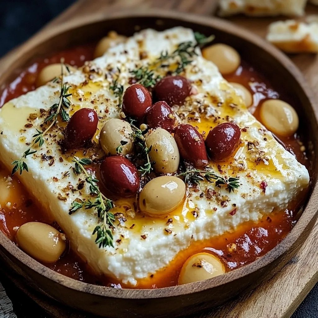 Gebackener Feta mit Riesenbohnen