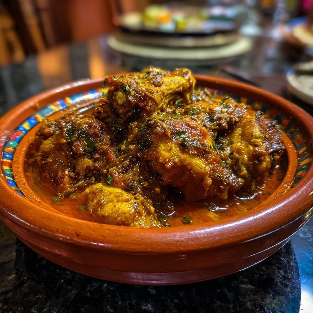 Internationale Küche Marokkanisches Hähnchen-Tagine