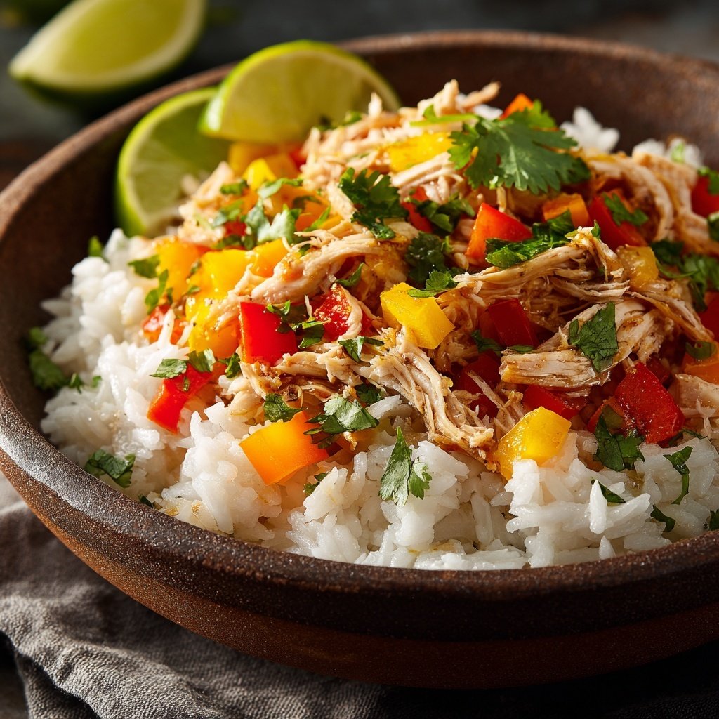 Kalorienarme Hähnchen Bowl Mit Reis