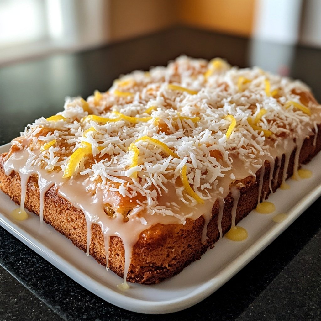 Zitronenkuchen mit Kokos