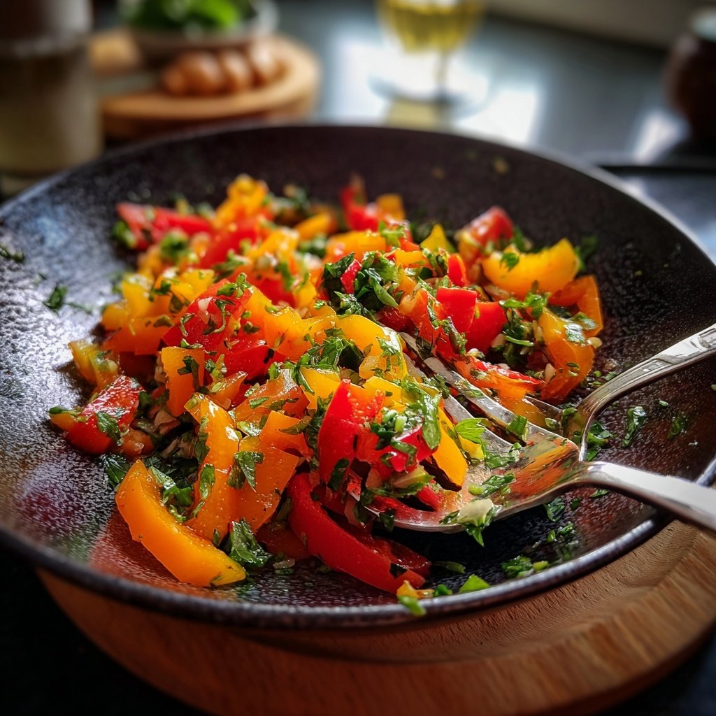 Reissalat Mit Paprika Zum Grillen